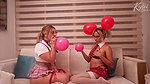 Inflating with balloons and rubbing to excite you like never before. Kylei Ellish and Ann Rides