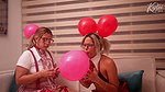 Inflating with balloons and rubbing to excite you like never before. Kylei Ellish and Ann Rides