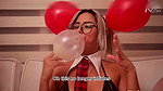 Inflating with balloons and rubbing to excite you like never before. Kylei Ellish and Ann Rides
