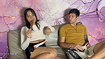 I’M WATCHING A FOOTBALL MATCH AND MY HORNY STEPSISTER MAKES ME FUCK HER HARD