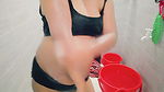 Beautiful housewife shower video.bengali girl bathroom sex