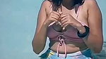 anikha surendharn hot in pink bikini like dress 1