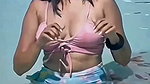 anikha surendharn hot in pink bikini like dress 1