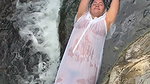 desi chubby bengali girl wet breast,nipple and pussy in white dress 1