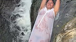 desi chubby bengali girl wet breast,nipple and pussy in white dress 1