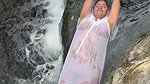desi chubby bengali girl wet breast,nipple and pussy in white dress 1
