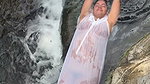 desi chubby bengali girl wet breast,nipple and pussy in white dress 1