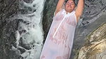 desi chubby bengali girl wet breast,nipple and pussy in white dress 1