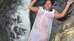 desi chubby bengali girl wet breast,nipple and pussy in white dress 1