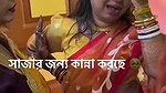 fleshy big round deep navel of a crying bengali lady in red saree 1