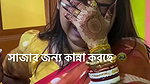fleshy big round deep navel of a crying bengali lady in red saree 1