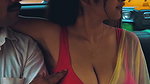 uncle touching auntys huge breasts in red sleevless blouse-AI 1