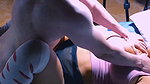 Neighbor and neighbor in a steamy sex session in the living room