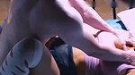 Neighbor and neighbor in a steamy sex session in the living room