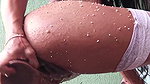 Naugthy sexy Monjita Use Bananalove time fisting and squirt on the floor ice cream and confety all body