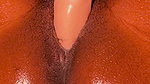 My Wet Pussy and Her Milk Dildo, Cum and My Shiny Ass
