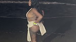 My stepsister seduces me and gives me a deepthroat blowjob on the beach
