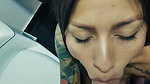 My stepsister saw me jerking off in the bathroom, she got really horny and gave me her ass and then gave me a blowjob