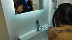 My stepsister saw me jerking off in the bathroom, she got really horny and gave me her ass and then gave me a blowjob