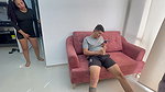 My stepsister catches me masturbating while I check her cell phone gallery