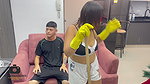 My stepmother’s dog asks me to reduce her stress with a hard fuck and pour my delicious milk on her