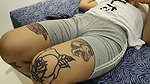 My stepmom’s tight leggings tempted me to suck her pussy