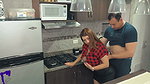 My Roommates Hot MILF Wife Seduces Me While I Make Protein and Gets a Deep Pussy Creampie