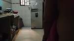 My pregnant stepmother in the kitchen