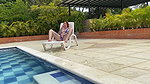 My neighbor catches me masturbating in the pool and invites me to fuck – Andrea Pardo