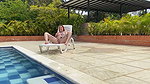 My neighbor catches me masturbating in the pool and invites me to fuck – Andrea Pardo