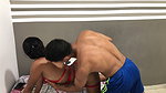 My horny stepsister comes in to model my sexy underwear and rich body and we end up fucking very hard