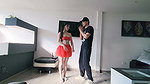 My girlfriend’s stepbrother seduces me in her sexy short skirt and asks me to fuck her