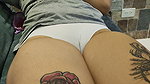 My girlfriend’s cameltoe is marked with those panties!