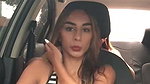 My friends chew on my car showing pussy