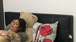 My friend in lingerie masturbates her pussy passionately