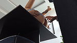 My Colombian girlfriend gets fucked on the table by my best friend!