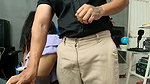 My boss gets hot at home very nice