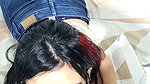 Slut enjoys sucking a big cock and filling her entire mouth with milk
