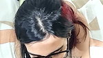 Slut enjoys sucking a big cock and filling her entire mouth with milk