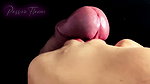 Slow Motion Finale. Close-up of a Milking Hole Receiving a Big Load