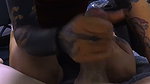 Short Handjob with Sexy Tattoed College Babe