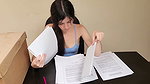 She fucks her office mate, after asking for help with the work her boss left her, she doesn’t want to do it alone