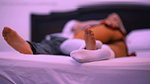 Sexy stepmom teaches her stepson the art of sex in her bedroom