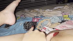 Sexy Roommate in Short Pajamas Fingers Herself Until Orgasm