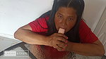 Sexy Mature Colombian Debuts Her New Dildo by Giving Her Wet Blowjob in Her Mouth