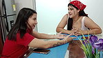 Sexy Colombian Lesbians Fuck Their Pussies