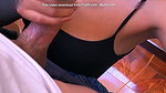 Sexy College Tattoed Babe with Perfect Ass Giving Blowjob