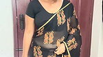 Tamil Stunning Youtuber Navel Play in Saree