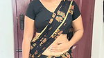 Tamil Stunning Youtuber Navel Play in Saree