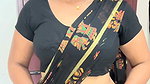 Tamil Stunning Youtuber Navel Play in Saree